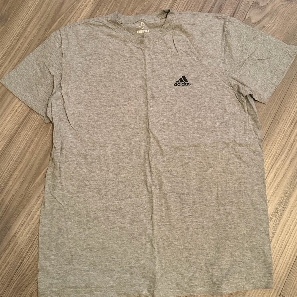 Adidas Gray Athletic Tee | Climalite Performance T-Shirt | Size XL